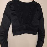 Fabletics  Black Mesh Long Sleeve Crop Athletic Wear Photo 1