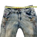 Vintage Magic Garden Acid Wash Flare Leg Jeans, Sz 5 Blue Photo 6