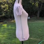 NWT Lily McNeal Short Sleeve Cashmere Blend Henley Top Pink Photo 3