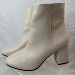 Altar'd State  10 Mallory Off-White Chunky Heeled Boots Photo 8