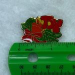 Christmas Holiday Enamel Pin Brooch Joy Candle Holly Bow Vintage Photo 10