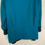 Vintage Coat Women’s‎ Teal Union Made Button Up Car Coat Cuffs Retro 90s Size 14 Photo 11