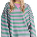 Free People Classic Striped Oversized Crewneck Photo 0