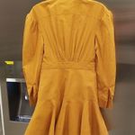 💕ACLER💕 Lewis Shirt Dress ~ 100% Colton Puff Sleeves Mini Dark Gold US 2 Photo 8