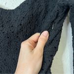 Free People Sophia Black Eyelet Crochet Mini Dress Bodycon Revolve Photo 5