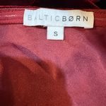 Baltic Born Kourtney Velvet One Shoulder Midi Dress Sz S Merlot Tulip Hem Photo 10