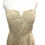 J.Crew NEW Kelsey Strapless Dress in Leavers Lace Size 8 Style b7678 Champagne Photo 1