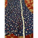 R&K Women's Dress Size 18 Navy Blue Multicolor Polka Dot Short Sleeve faux wrap Blue Photo 6