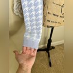 Haute Monde NTM: Light Blue & White Cropped Houndstooth Cardigan Size Medium Photo 8