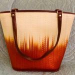 Le SAC Handmade Ombré Bucket Purse Shoulder bag. Orange Photo 0