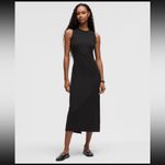 Lululemon NWT All Aligned Ribbed Midi Dress / BLACK Photo 2