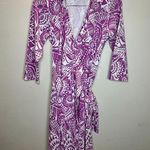J. McLaughlin Women's Size S Purple Midi Wrap Dress EUC Photo 0