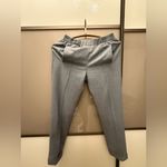 Gray women’s chino ankle length office wear relaxed pants size small Photo 6