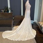 Women’s Lace Wedding Dress Mermaid Fit with Train Size 8 NWT Photo 6
