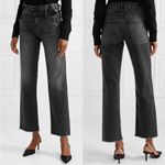 RTA Dexter Half Belt High Rise Straight Leg Jeans in Studio Black Size M (6) Photo 1