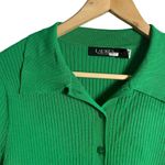 Lauren Ralph Lauren Green Collared Polo Ribbed Knit Cardigan Sweater Size M Size M Photo 6