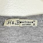 H & B Gray T Shirt Woman Graphic Small red white and blue Thin material Photo 1