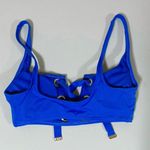 Michael Kors Blue Tie-Up Bikini Swim Top Bathing Suit Designer Luxury Swimwear Size S 💙 Photo 2