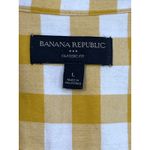 Banana Republic Harvest Gold Gingham Ruffle Shirt Classic Fit Flannel Women's L Photo 1
