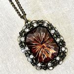 Avon Smokey Topaz Color Pendant Necklace Photo 3