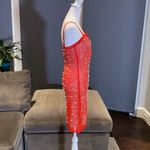 Women’s Sexy Red Sheer Dress Size M NWOT Red Size M Photo 5