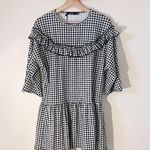 Boohoo NWT Jenna Gingham Ruffle Hem Smock Dress Photo 0