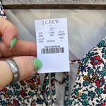 J.Crew Floral Cottage Core Flowy Long Sleeve Ruffled Hem Keyhole Tie Neck Dress Photo 4