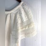 Old Navy  M Boho Crocheted Trim Cotton Crop Top in Off-White Photo 2