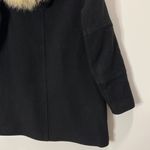J.Crew Coat Women size 4 Black Tan Stadium Cloth Nellie Gori Wool Blend Utility Photo 5