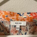 Reiss  Elle Floral Coral White Tie Blouse (2) Photo 4