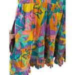 Love The Label Elana Poplin Dress Multicolored Iris Print Pockets Size Medium Yellow Photo 8