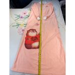Vintage Peach Zip Up Duster House Dress Otters Howdy Partner Novelty Print Pink Size M Photo 3