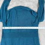 Talbots Merino Wool Cardigan Open Front Button Accent Teal Blue L (See Pics) Photo 2