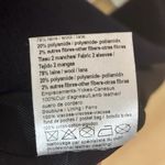 Sandro  Women’s Mid-Long Wool Coat Leather Trim Navy & Gray Size 36 Photo 7