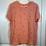 Lucky Brand  All Over Floral Pink Pulti Blouse Shirt Size XL EUC #0866-OAK Photo 2