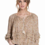 Denim & Supply Ralph Lauren Paisley Boho Tassel Tie Blouse - Size L Photo 0