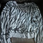 Adidas  Cropped Crewneck Zebra Print Photo 1