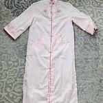 Lyre Bird Vintage Pink Embroidered Long Night Gown Dress Pajamas Size undefined Photo 0