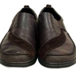 Ecco Brown Leather and Suede Slip On Loafers 41 Photo 1