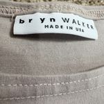 Bryn Walker Tunic SM Taupe Long Sleeve Boat Neck Tunic Top Made USA Minimalist Photo 3