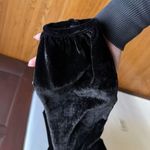 J.CREW | Black Velvet Faux Wrap Tie Waist V Neck Top Blouson Sleeves | Size 8 Photo 6