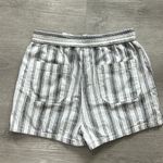 Marine layer • striped linen drawstring high waist shorts with pockets Photo 2