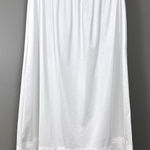 Vintage Velrose Half Slip Skirt Plus Size 2X White 100% Nylon USA Made Wide Lace Photo 0