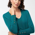 Chico's NWOT Midi Cardigan Sweater Button Detail Sleeve Photo 2