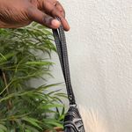 Black grey silver rhinestone skull cross gothic grunge punk clutch wallet wristlet bag coin purse Photo 2