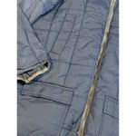 Reversible longline quilted jacket coat Size XL. Gray And Blue Photo 8