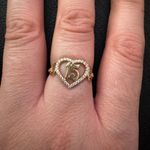 Handmade 14k heart shaped 15 yr Diamond Imperial 1/10Ct TDW Quinceañera XV H-I ,12 gold Yellow Photo 0