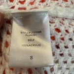 Rainbow Crochet Mesh Fringe Crop Top Poncho Sz S White Photo 3