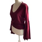 Rock & Roll Cowgirl  Red Bell Sleeve Blouse WORN ONCE Photo 4