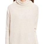 We The Free  Ivory Turtleneck Slouch Long Ottoman Sweater Photo 0